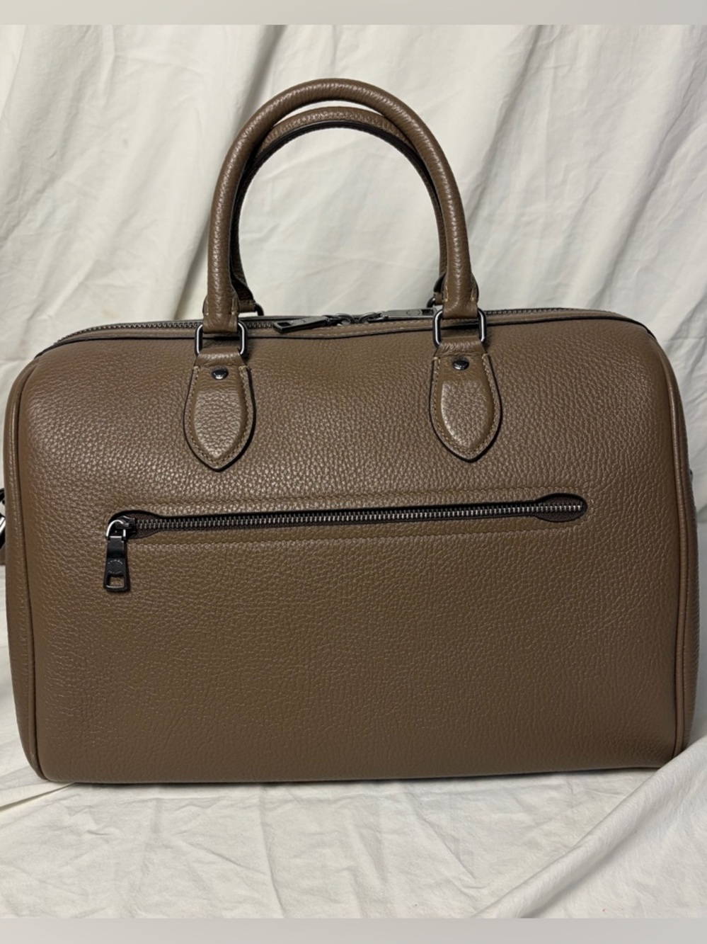 Coach Rowan Large Satchel Pebbled Leather Dark Stone - Crossbody Bag CV 960 - Picture 4 of 8